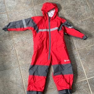 Oaki rainsuit, red, 3T, like new!